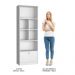 Livreiro Bali com 1 Porta Basculante Nova Mobile Branco Estante para Livros