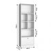 Livreiro Bali com 1 Porta Basculante Nova Mobile Branco Estante para Livros