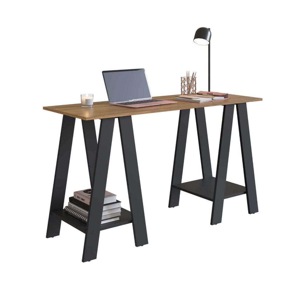 Mesa Escrivaninha Cavalete Nova Móbile Mel Preto