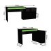 Mesa Gamer Hype Preta e Verde