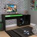 Mesa Gamer Hype Preta e Verde
