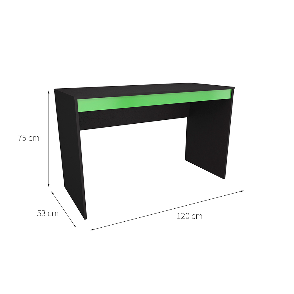 Mesa Gamer Hype Preta e Verde