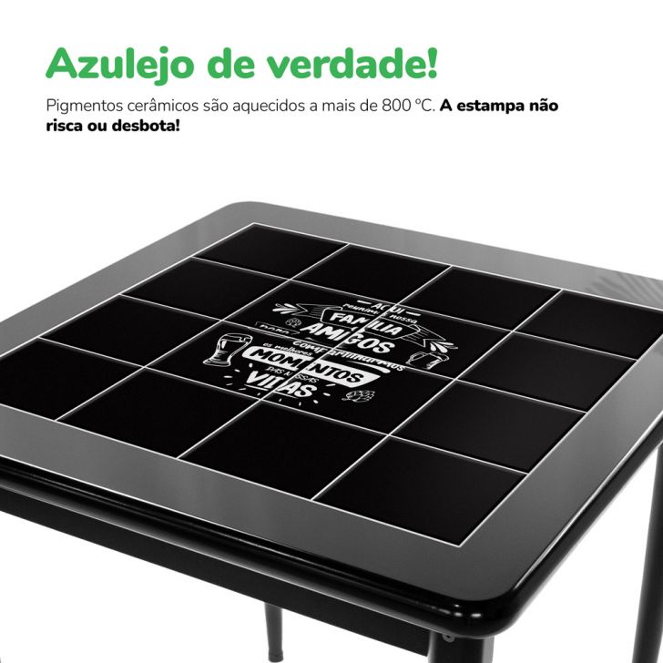 Kit Jogo De Cozinha Estampa Coffee Para Mesa Com 4 Cadeiras