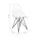 [OUTLET] Cadeira de Cozinha Eames Preta e Transparente