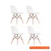 [OUTLET] Conjunto com 4 Cadeiras Charles Eames Branco