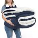Coberdrom Cobertor Casal Queen Azul Marinho Dupla Face Sherpa