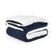 Coberdrom Cobertor Casal Queen Azul Marinho Dupla Face Sherpa