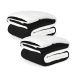 Kit 2 Edredom Coberdrom Preto Queen Size Pele de Carneiro Dupla Face