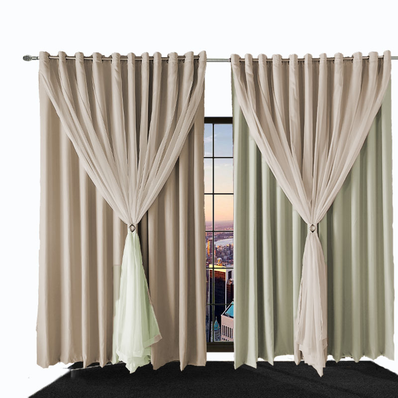 Cortina Blecaute Para Sala E Quarto Ana 5,90 X 2,80 Palha