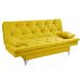 Sofá Cama Áustria 3 Lugares Reclinável em Suede