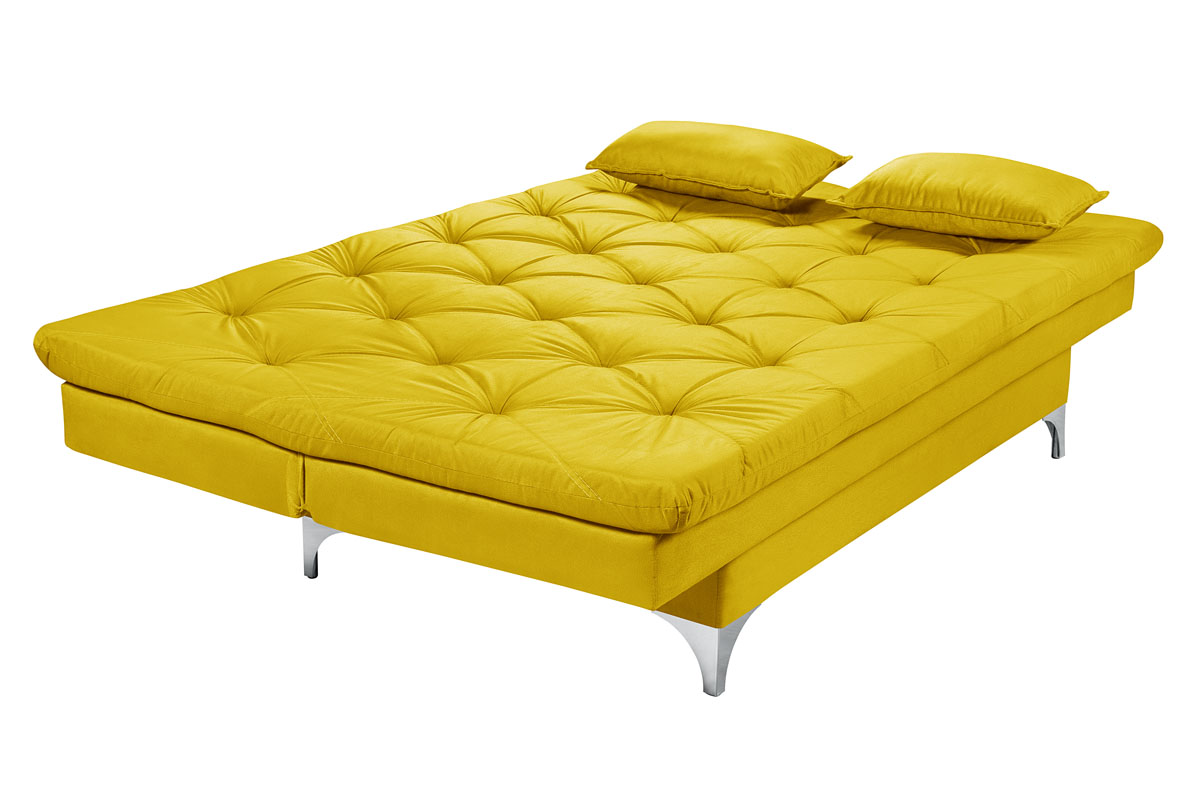 Sofá Cama Áustria 3 Lugares Reclinável em Suede