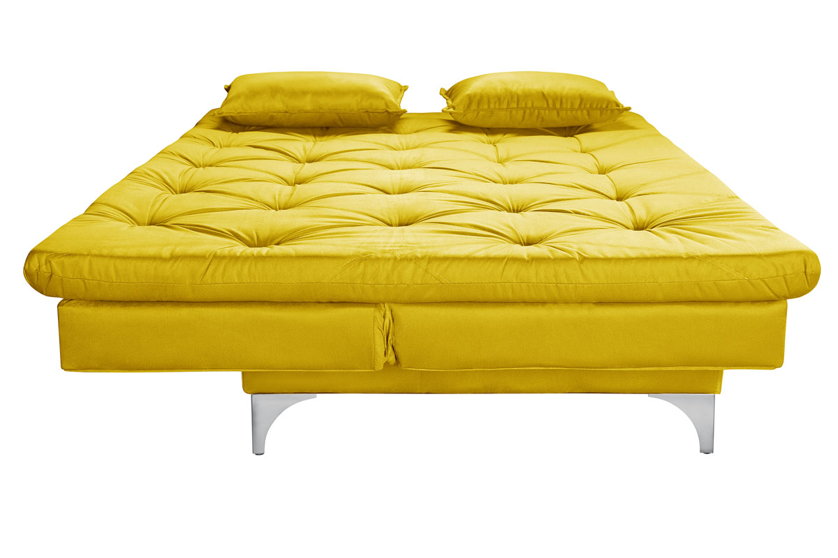 Sofá Cama Áustria 3 Lugares Reclinável em Suede