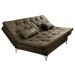 Sofá Cama Áustria 3 Lugares Reclinável em Suede
