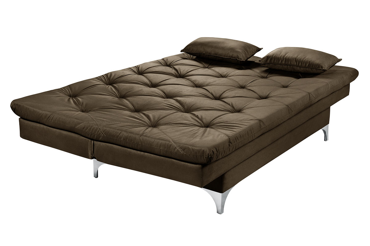 Sofá Cama Áustria 3 Lugares Reclinável em Suede