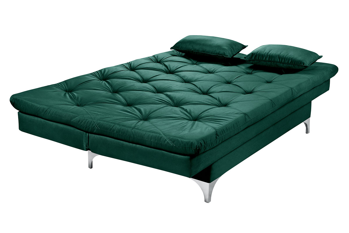 Sofá Cama Áustria 3 Lugares Reclinável em Suede