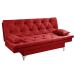 Sofá Cama Áustria 3 Lugares Reclinável em Suede
