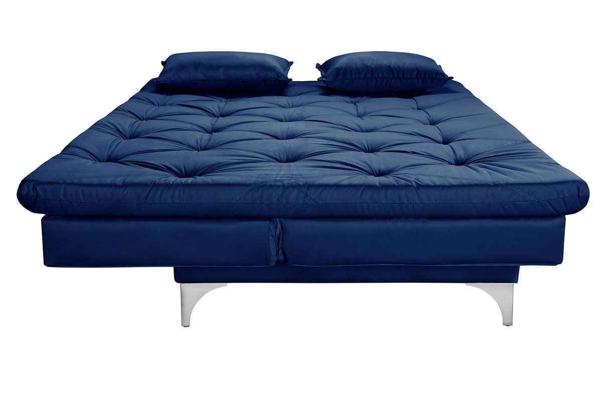 Sofá Cama Áustria 3 Lugares Reclinável em Suede