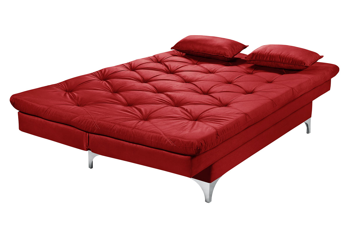 Sofá Cama Áustria 3 Lugares Reclinável em Suede