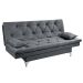 Sofá Cama Áustria 3 Lugares Reclinável em Suede