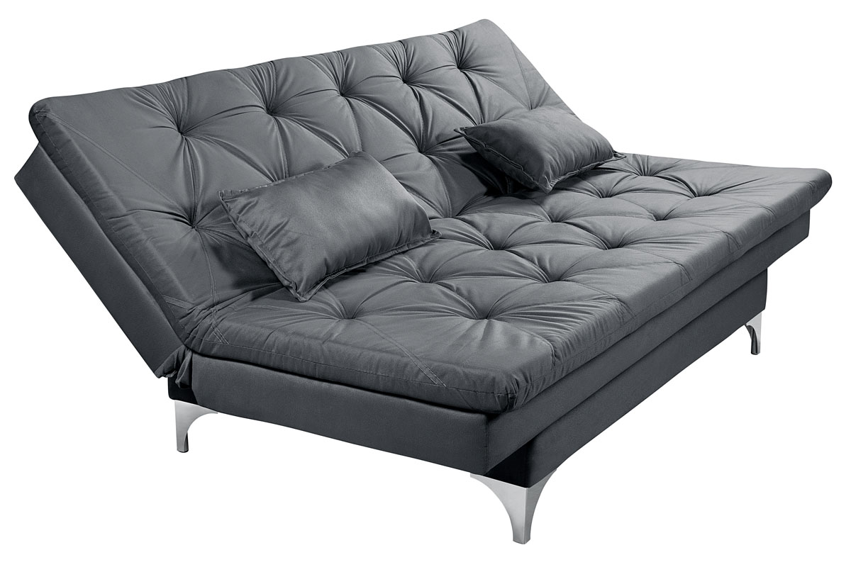 Sofá Cama Áustria 3 Lugares Reclinável em Suede