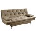 Sofá Cama Áustria 3 Lugares Reclinável em Suede