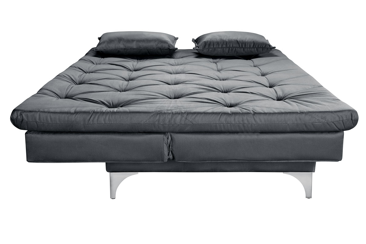 Sofá Cama Áustria 3 Lugares Reclinável em Suede