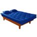 Sofá Cama Caribe 3 Lugares Com 2 Banquetas Revestimento Courino Sintético