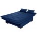 Sofá Cama Reclinável Com Baú Veludo Liso Multiuso