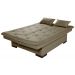 Sofá Cama Reclinável Com Baú Veludo Liso Multiuso