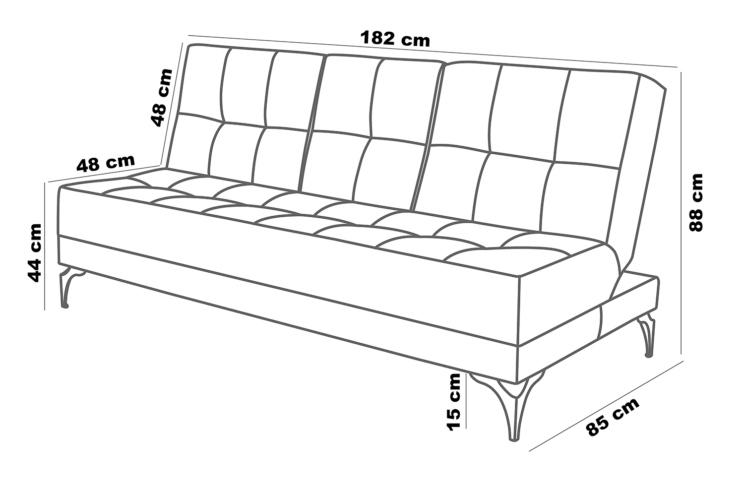 Sofá Cama Solteiro Colorado Reclinável 3 Posições Tecido Suede