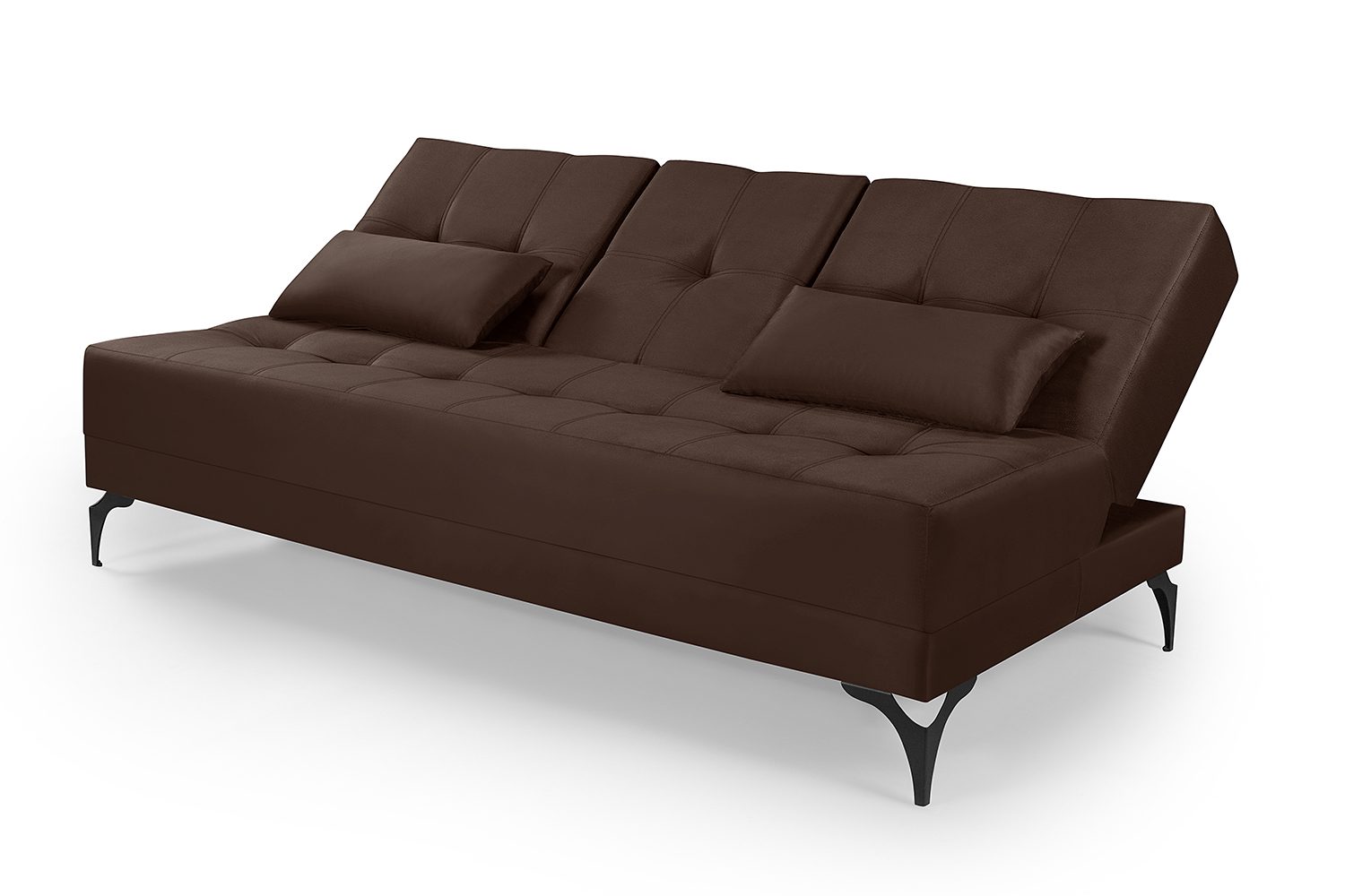 Sofá Cama Solteiro Colorado Reclinável 3 Posições Tecido Suede