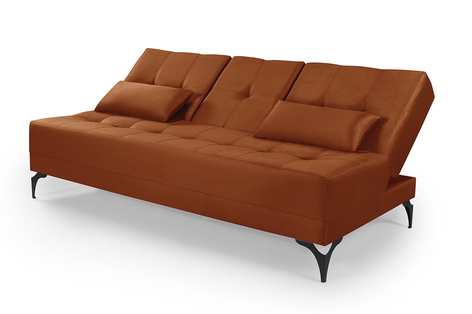 Sofá Cama Solteiro Colorado Reclinável 3 Posições Tecido Suede