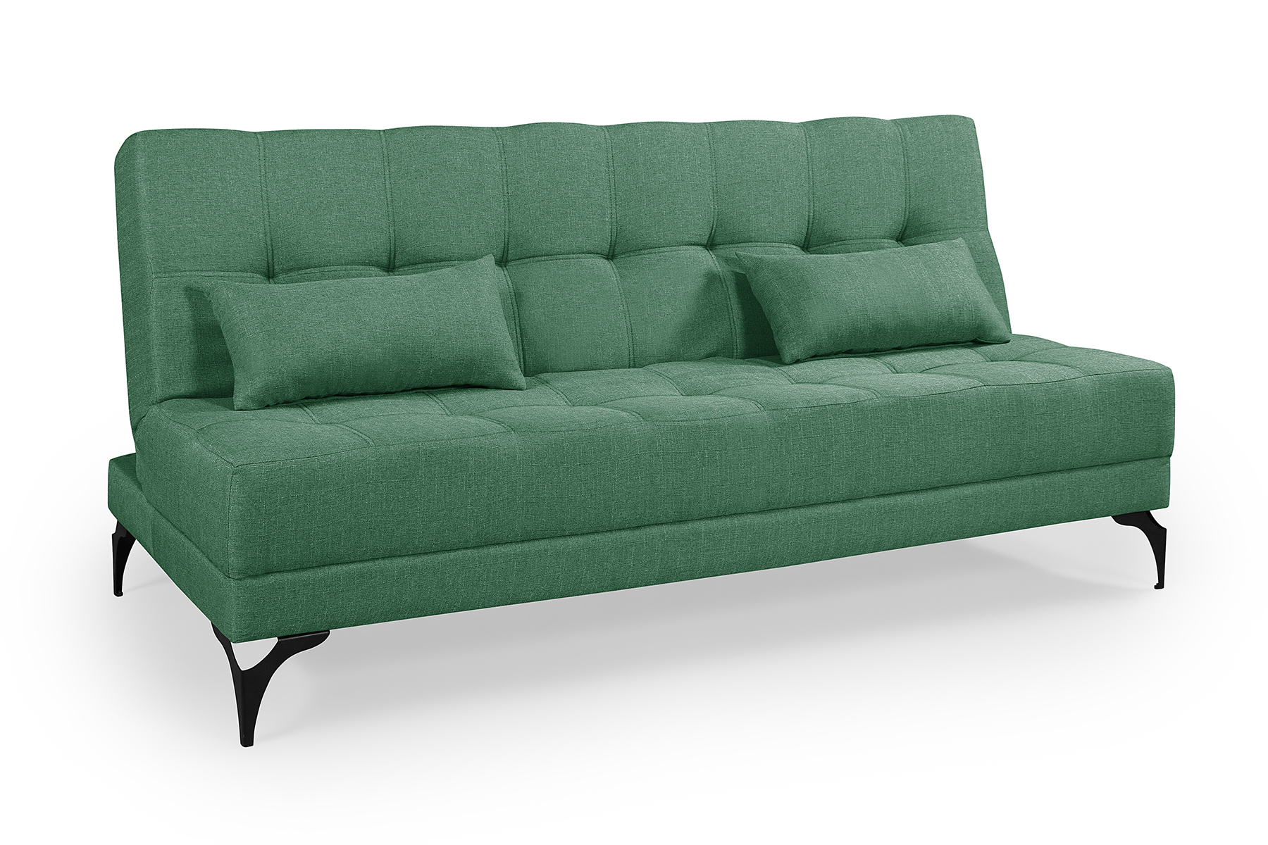 Sofá Cama Solteiro Nevada Reclinavel Revestimento Linho Pes Em Ferro