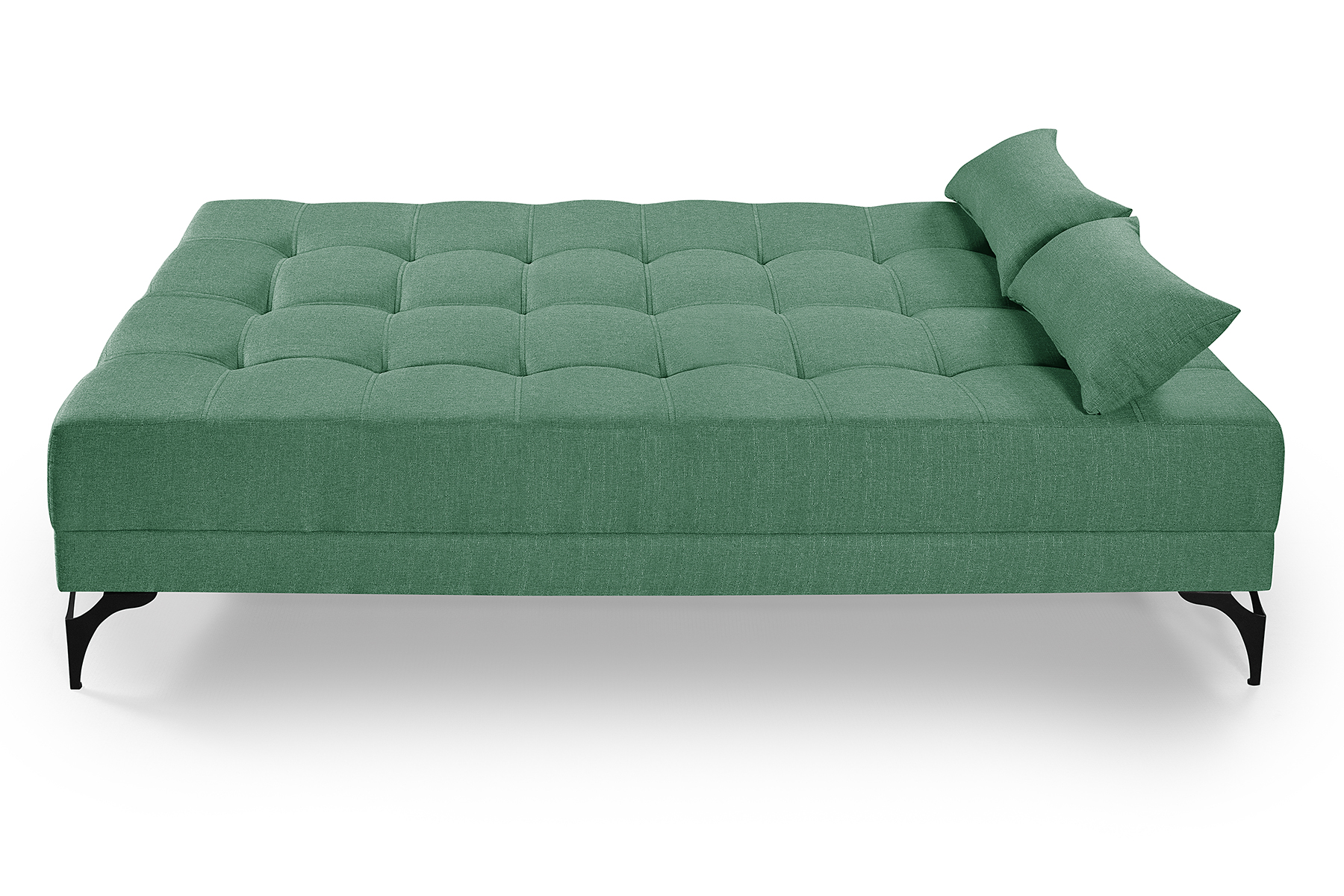 Sofá Cama Solteiro Nevada Reclinavel Revestimento Linho Pes Em Ferro