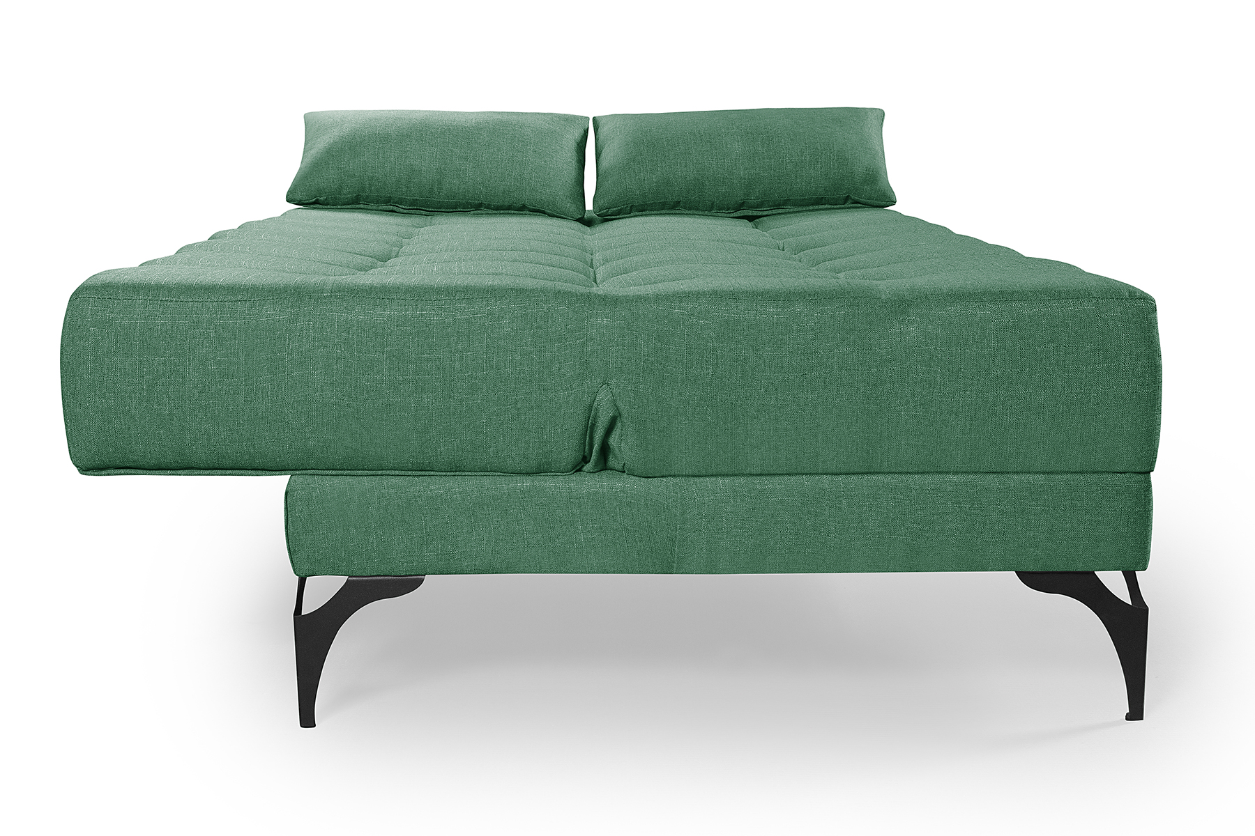 Sofá Cama Solteiro Nevada Reclinavel Revestimento Linho Pes Em Ferro