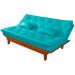 Sofa Cama Caribe 3 Lugares Reclinavel Base Em Madeira Revestido Couro Sintetico