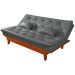 Sofa Cama Caribe 3 Lugares Reclinavel Base Em Madeira Revestido Couro Sintetico