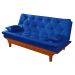 Sofa Cama Caribe 3 Lugares Reclinavel Base Em Madeira Revestido Couro Sintetico