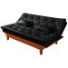 Sofa Cama Caribe 3 Lugares Reclinavel Base Em Madeira Revestido Couro Sintetico