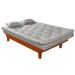 Sofa Cama Caribe 3 Lugares Reclinavel Base Em Madeira Revestido Couro Sintetico