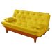 Sofa Cama Caribe 3 Lugares Reclinavel Base Em Madeira Revestido Couro Sintetico