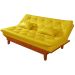 Sofa Cama Caribe 3 Lugares Reclinavel Base Em Madeira Revestido Couro Sintetico