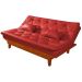 Sofa Cama Caribe 3 Lugares Reclinavel Base Em Madeira Revestido Couro Sintetico