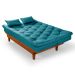 Sofa Cama Caribe 3 Lugares Reclinavel Base Em Madeira Revestido Suede