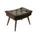 Sofa Cama Caribe 3 Lugares Reclinavel Com 2 Banquetas Base Em Madeira Revestido Suede
