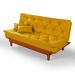 Sofa Cama Caribe 3 Lugares Reclinavel Com 2 Banquetas Base Em Madeira Revestido Suede