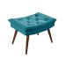 Sofa Cama Caribe 3 Lugares Reclinavel Com 2 Banquetas Base Em Madeira Revestido Suede
