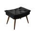 Sofa Cama Caribe 3 Lugares Reclinavel Com 2 Banquetas Base Em Madeira Revestido Suede
