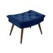 Sofa Cama Caribe 3 Lugares Reclinavel Com 2 Banquetas Base Em Madeira Revestido Suede