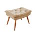 Sofa Cama Caribe 3 Lugares Reclinavel Com 2 Banquetas Base Em Madeira Revestido Suede
